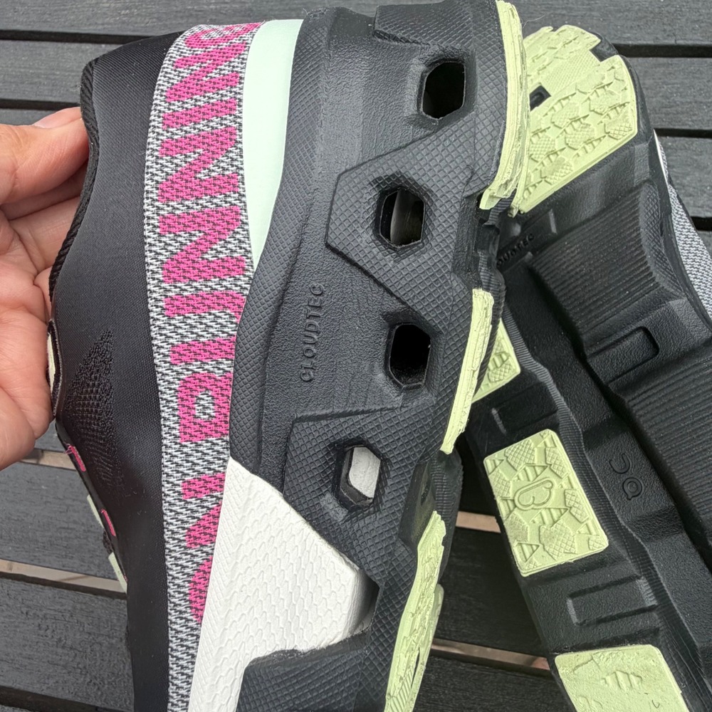 On Cloudmonster Hyper Black Mint  Women's Size 8 Sneakers Running Max Cushion - Picture 6 of 11